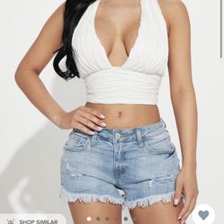 Fashion nova Halter Top White