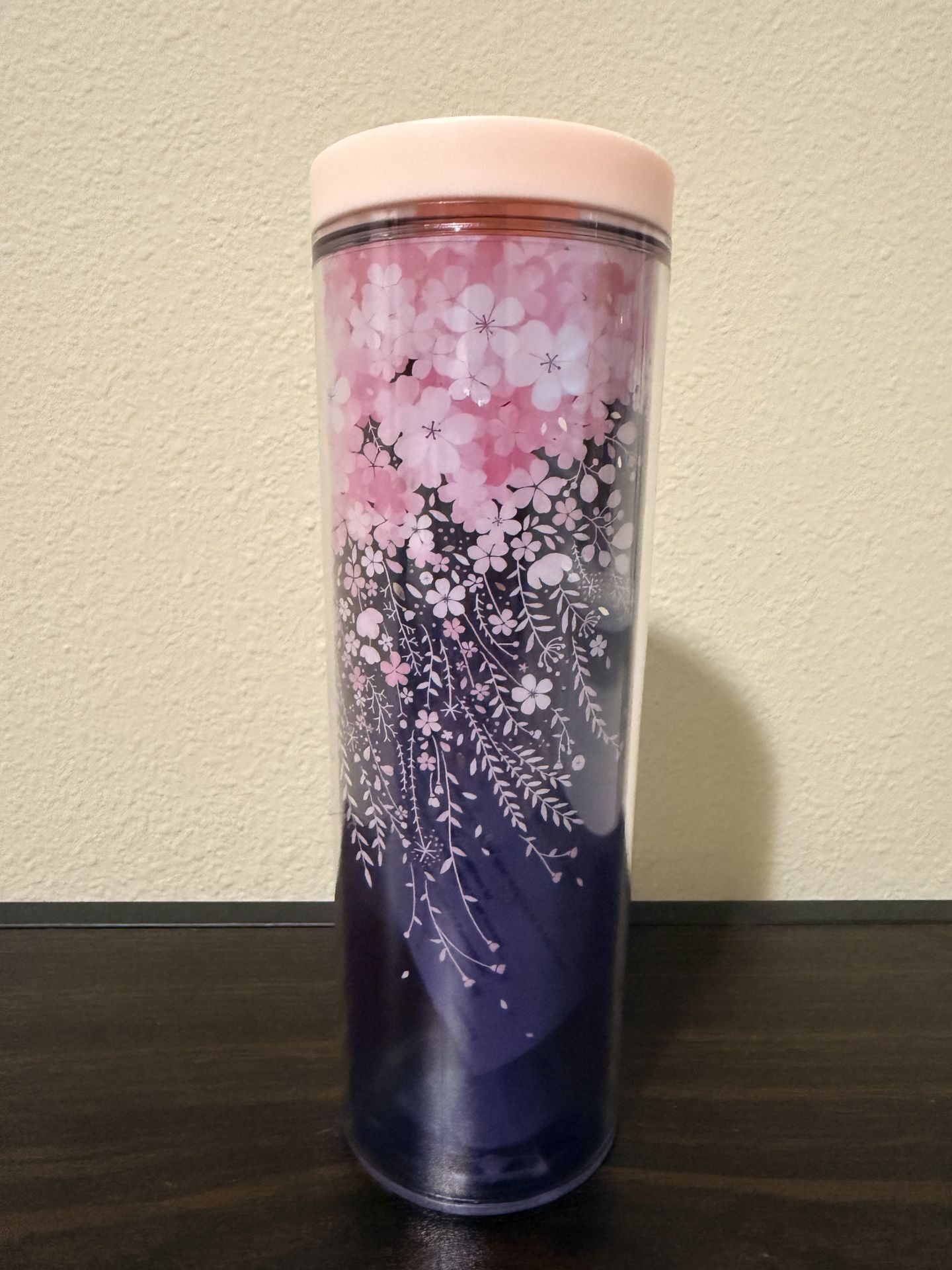 18 Cherry Blossom Gray Pink Tumbler