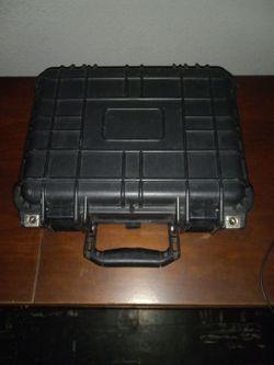 black rugged protective equipment case
