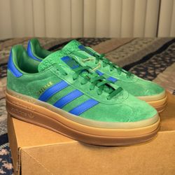 Adidas Gazelle Bold Women’s Sneakers – Size US 8.5 – Green/Blue/Gum – Brand New 