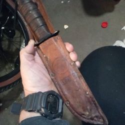 USMC K Bar And Sheath ,Really Bad Ass Not A Fake 