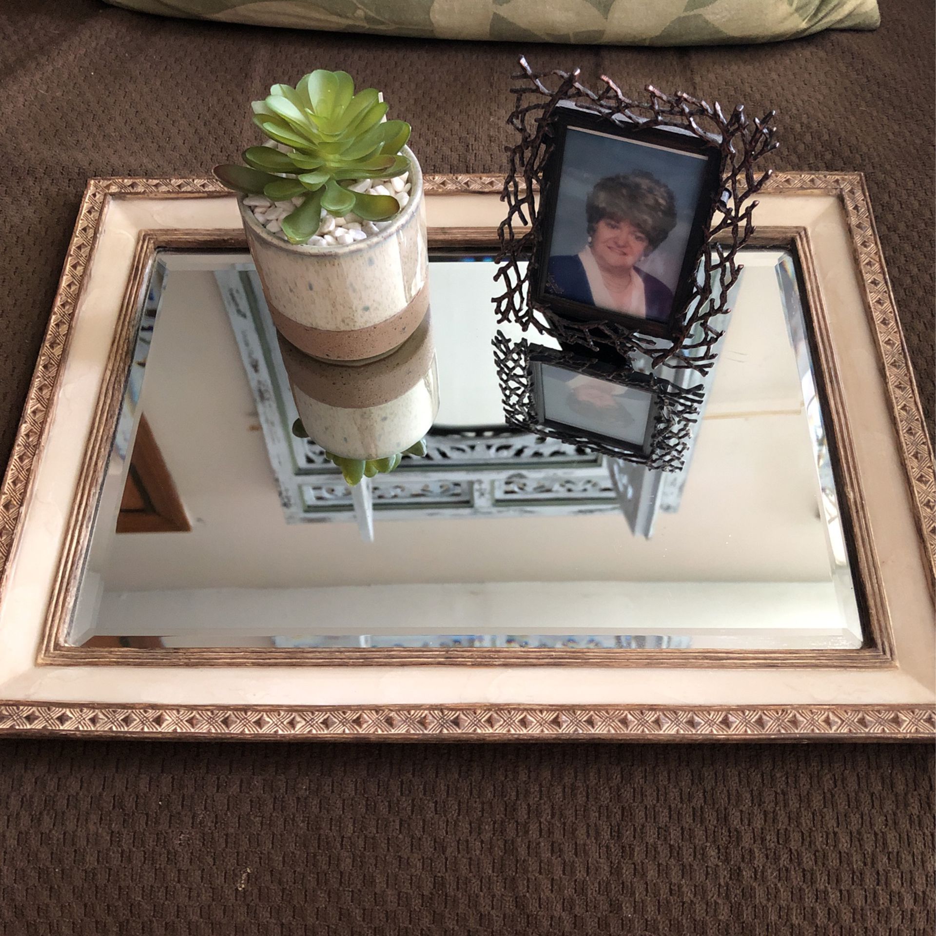Vintage  Dresser Mirror,  Use In any Room,, Coffee Table Etc