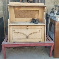 Antique Wood Desk Top Project - $40