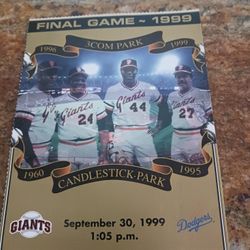 SF Giants Candlestick/3Com Park Final Game Ticket Stub