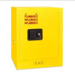Uline-Flammable Storage Cabinet -Yellow, 4 Gallon, Countertop (Brand New)