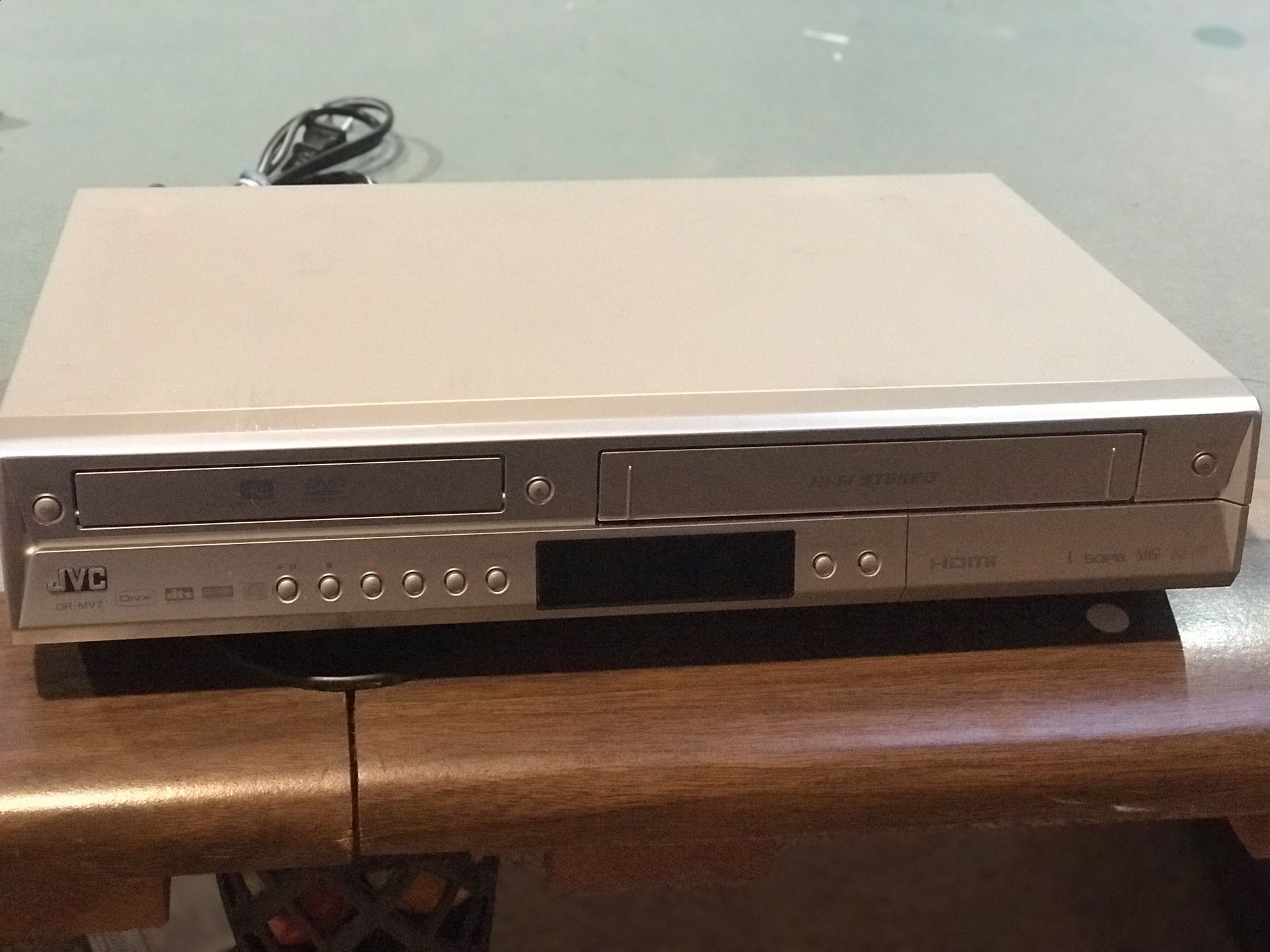 JVC, DVD and VHS player