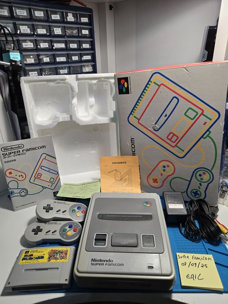 Super Famicom CIB completely washed and revised with Super Mario World