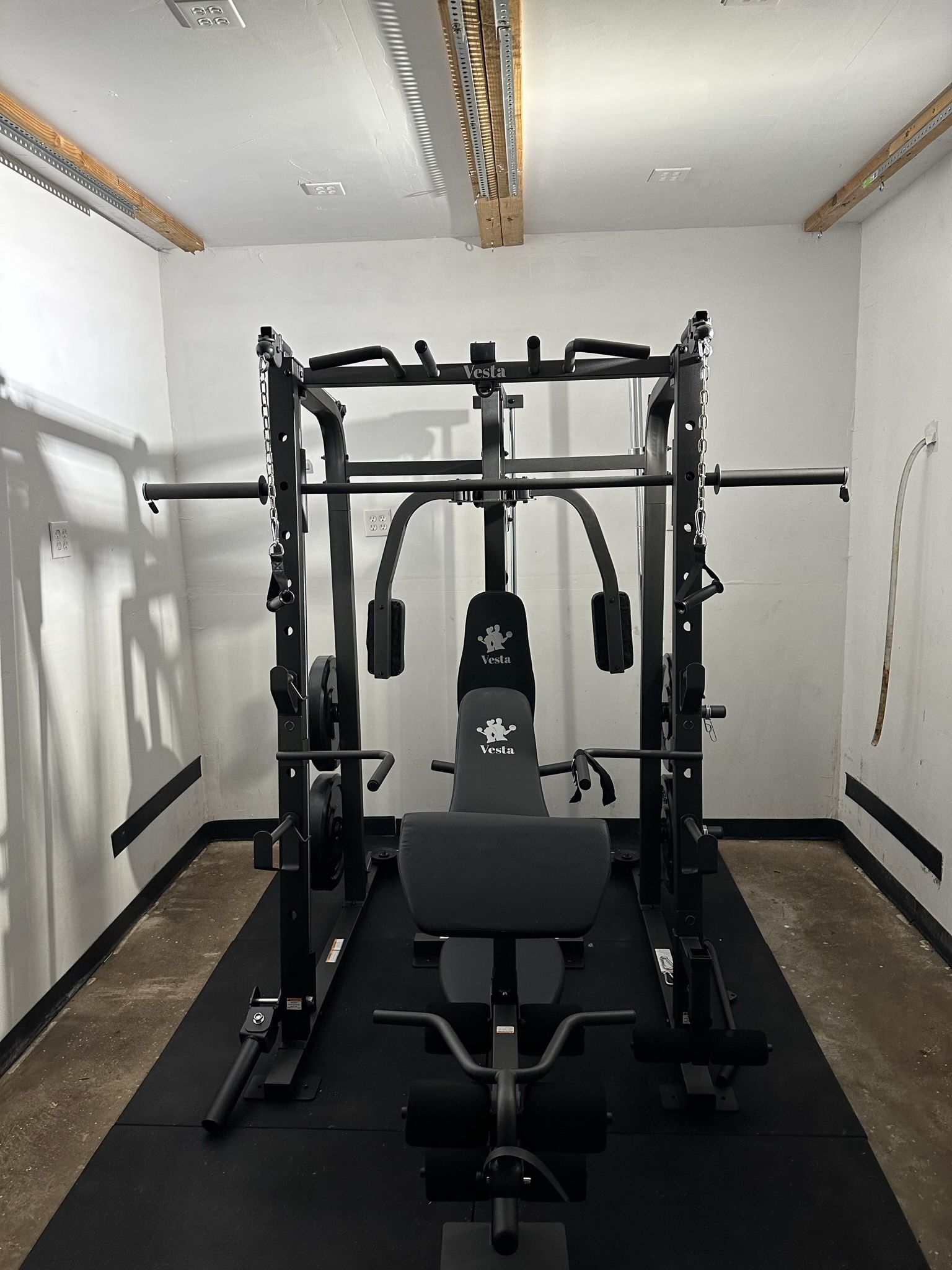 Smith Machine SM1001/FID Adj Bench/Gym Equipment/Fitness/Squat Rack/‼️⭕️WEIGHTS AND OLYMPIC BARBELL SOLD INDIVIDUALLY ⭕️‼️FREE DELIVERY🚚