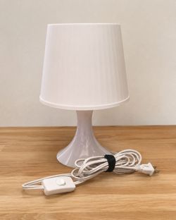 Original Early 2000s IKEA LAMPAN Table Lamp | White Scandinavian Bedside Light