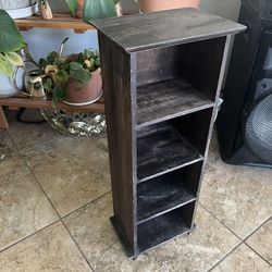 4 Tier Wood Shelf Cabinet 