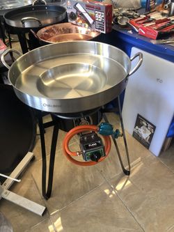Comal y base y quemador para pollo y pescado y camarones