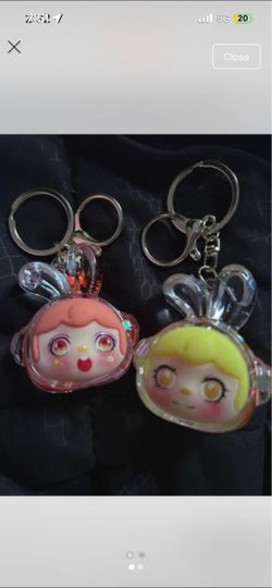 Cute Anime Girl Character Keychains Set of 2