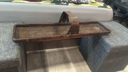 woven bamboo rectangular tray