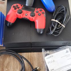 PS4 Playstation with 3 Controllers Games Headphones