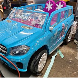 Frozen Elsa Mercedes Chargeable Riding Car 