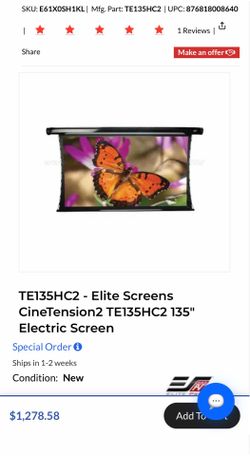 135” projector screen