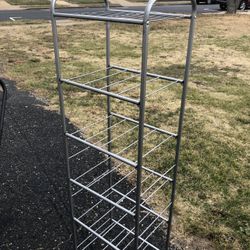 Silver Metal Shelving Unit