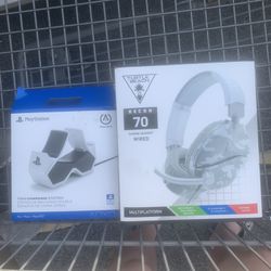 Double PlayStation 5 Charger And Headphones 