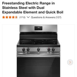 Frigidaire 30 in. 5 Burner Element Freestanding Electric Range in Stainless Steel with Dual Expandable Element and Quick Boil