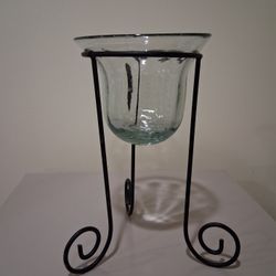 Multi-functional Glass Hurricane Candle Holder