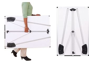 Easel White Board - Magnetic Tripod Whiteboard Portable Dry Erase Board 36  x 24 inches Flipchart Easel Board Height Adjustable, 3' x 2' Portable White