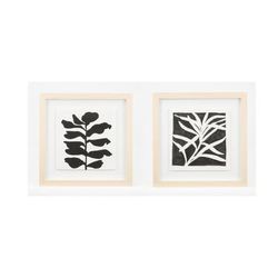 Set of 2 Small 12" Framed Black & White Prints