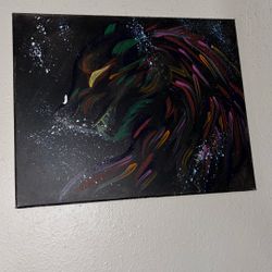Nice Galaxy Spirited Wolf Painting