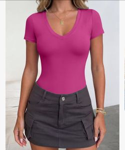 NWT Women's Hot Pink Bodysuit size XL