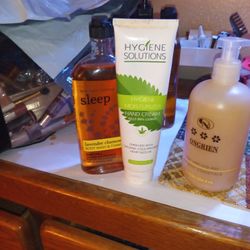 Brand New Sleep Aromatherapy From Bath & Body Works Body Wash And Half Full Hygiene Solutions Hemp Seed Oil Creams.