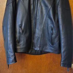 Mens Leather Motorcycle Jacket Sz.44