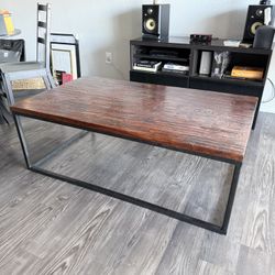 West Elm Industrial Streamline Red Oak Coffee Table