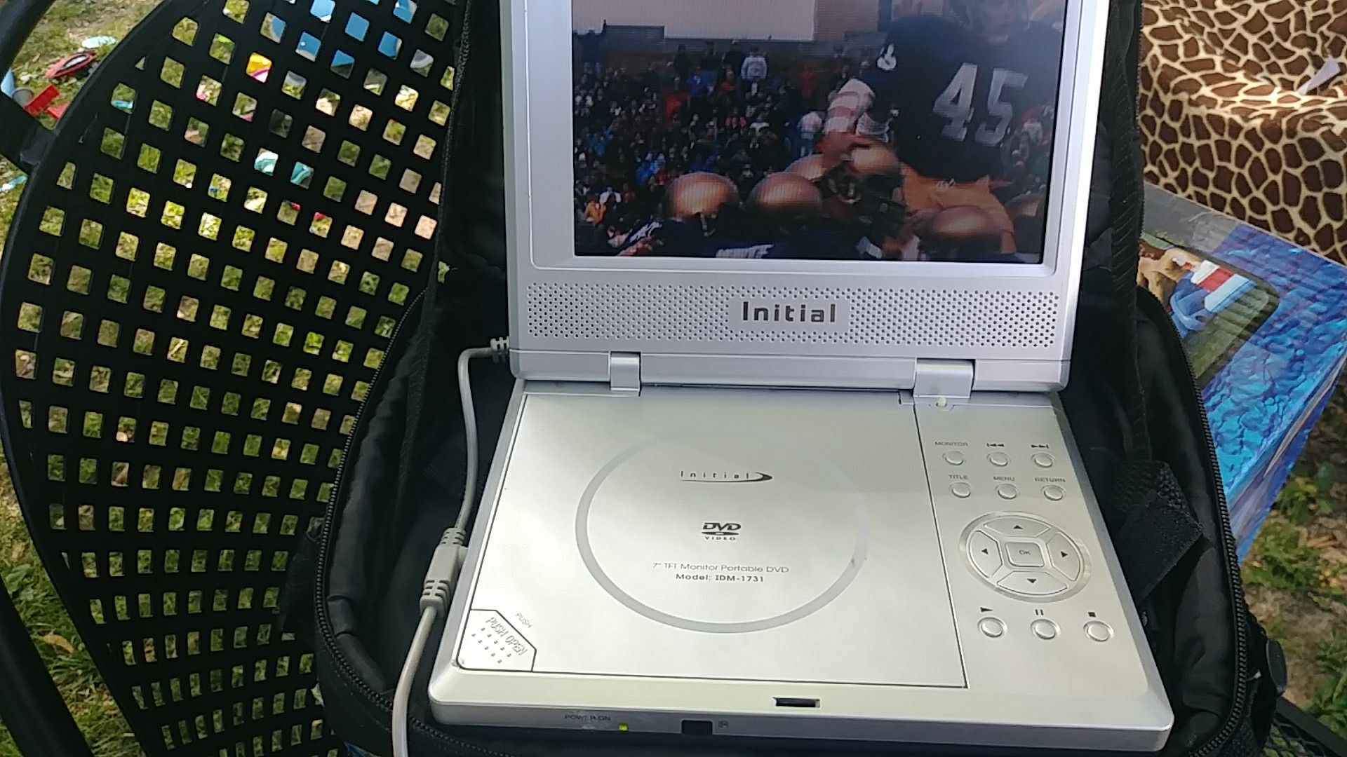 Initial portable dvd player