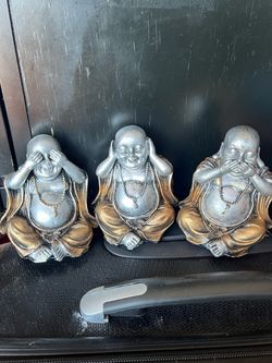 Set of 3 See Hear Speak No Evil Buddha Figurines