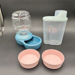 Pet Food Bowls and Storage Container