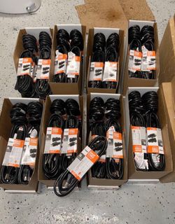 8FT  extension cord indoor/outdoor cable black