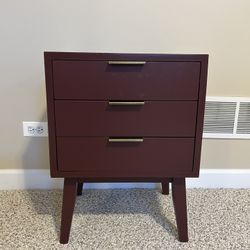 Maroon Side table 