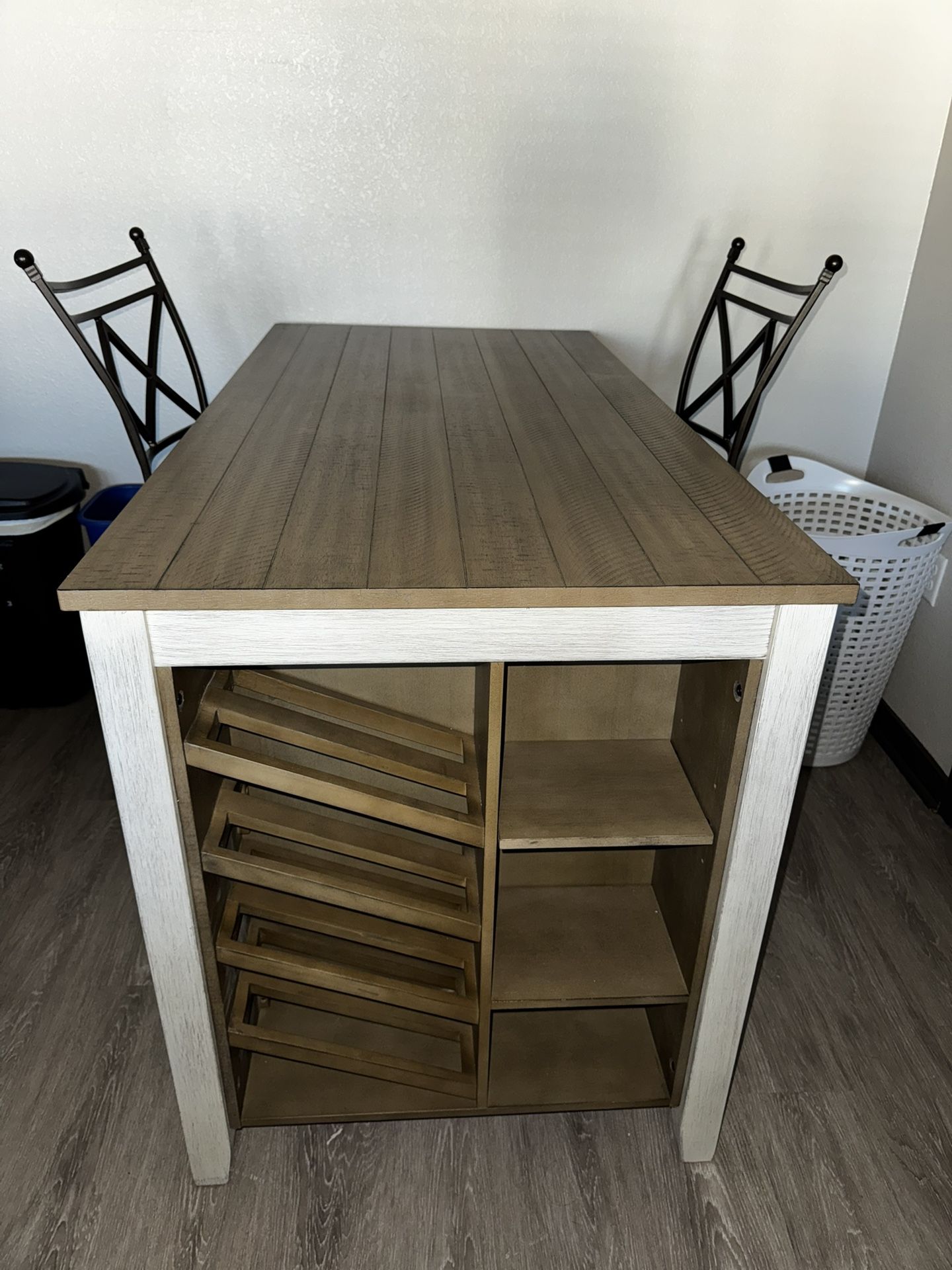 Wooden Kitchen Table With Two Chairs