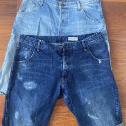 Blue Jeans Denim Men Size 36 (2 Counts) Brand RAW
