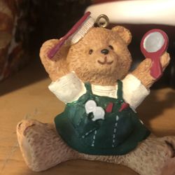 Vintage Hairdresser Bear Ornament 