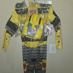 Size Meduim 8-10 Transformers Bumblebee Dress Up Halloween Mask Costume
