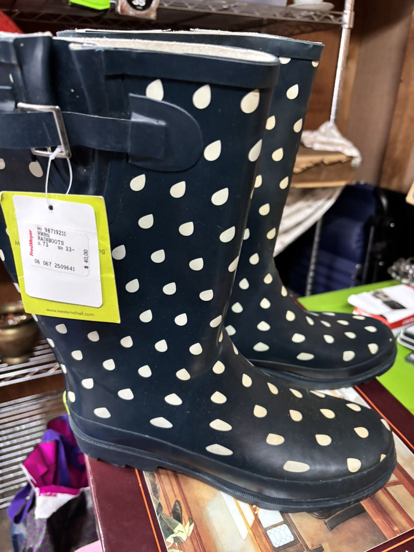 Rain Boots / Waterproof Size 7 1/2 New With Tag