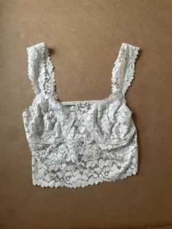 Free People Intimately White Floral Lace Bralette Size Medium