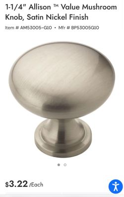 Satin Nickel Cabinet Knobs