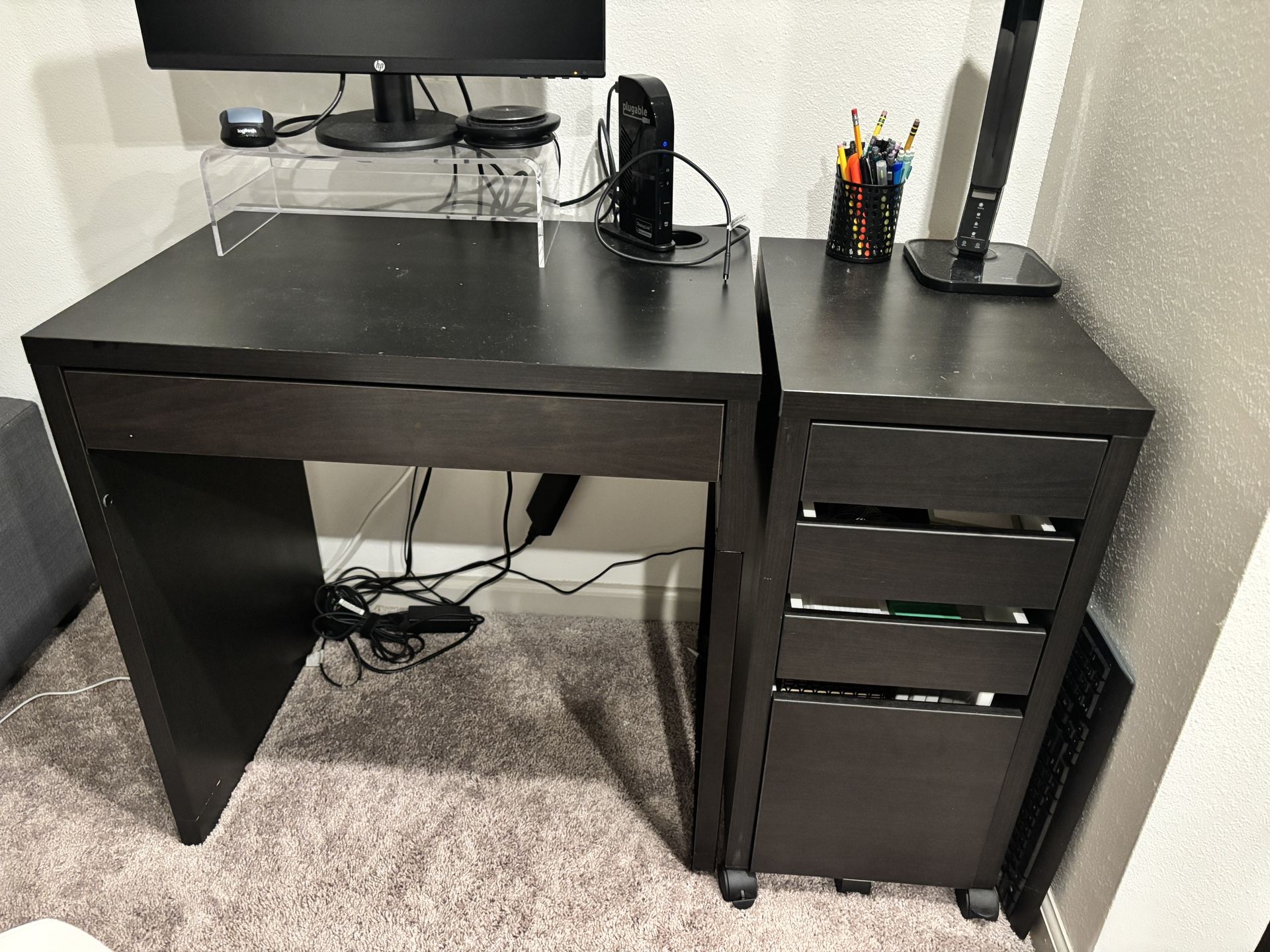 IKEA Desk and Storage