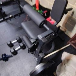 Titan Fitness Plate-Loaded Adjustable Leg Extension and Curl Machine