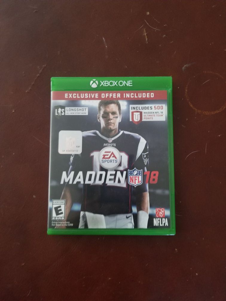Xbox one Madden 18