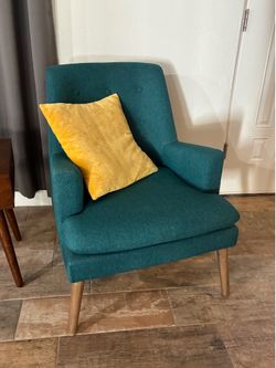 Green accent chair