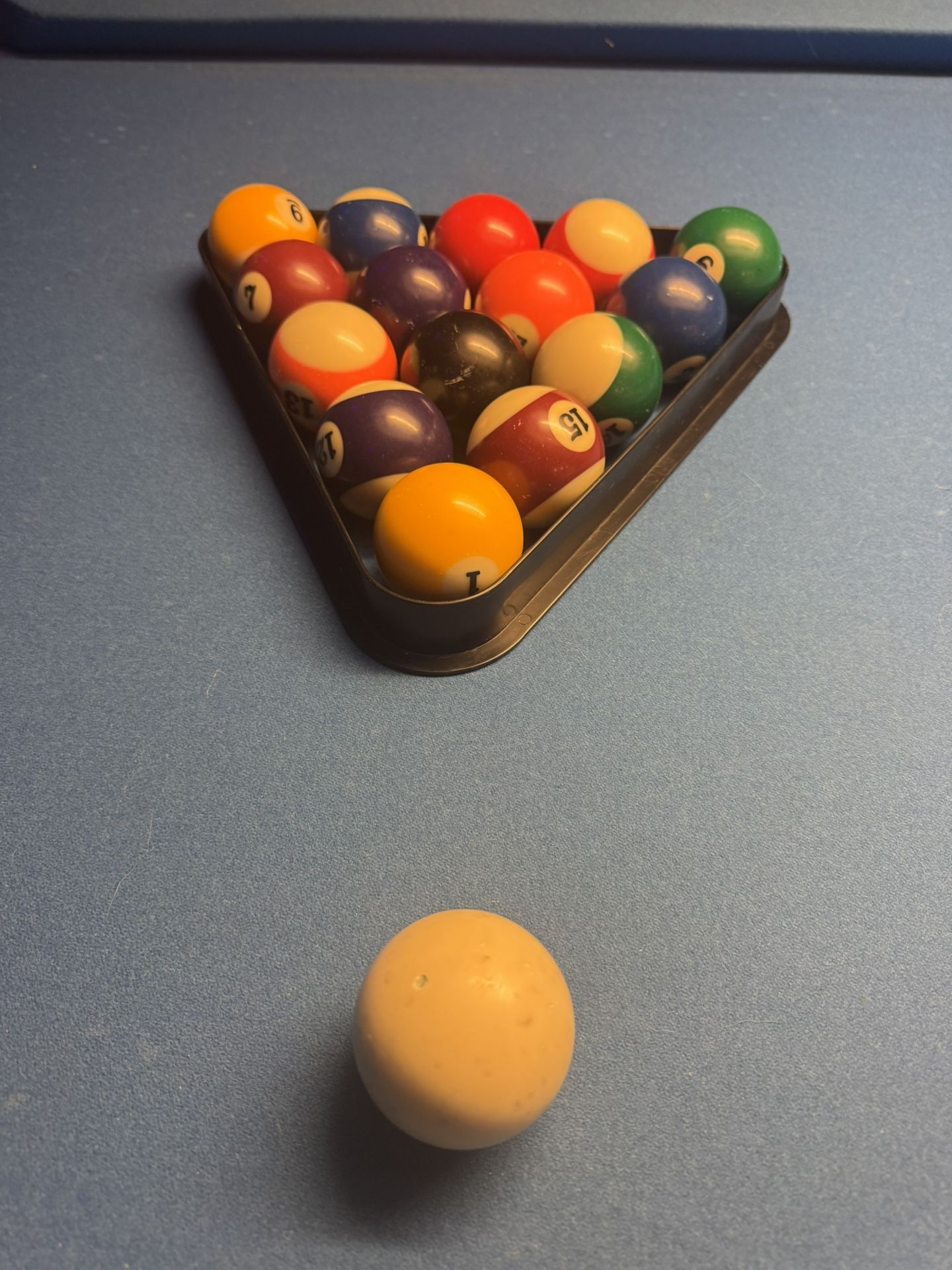 Pool Table Balls , Cue , Rack