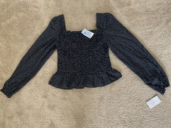 brand new polka dot crop top