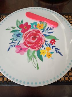 Pioneer Woman Floral Round Serving Plate
